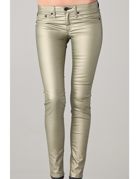 RAG N BONE- metallic legging jeans - Picture 1 of 8